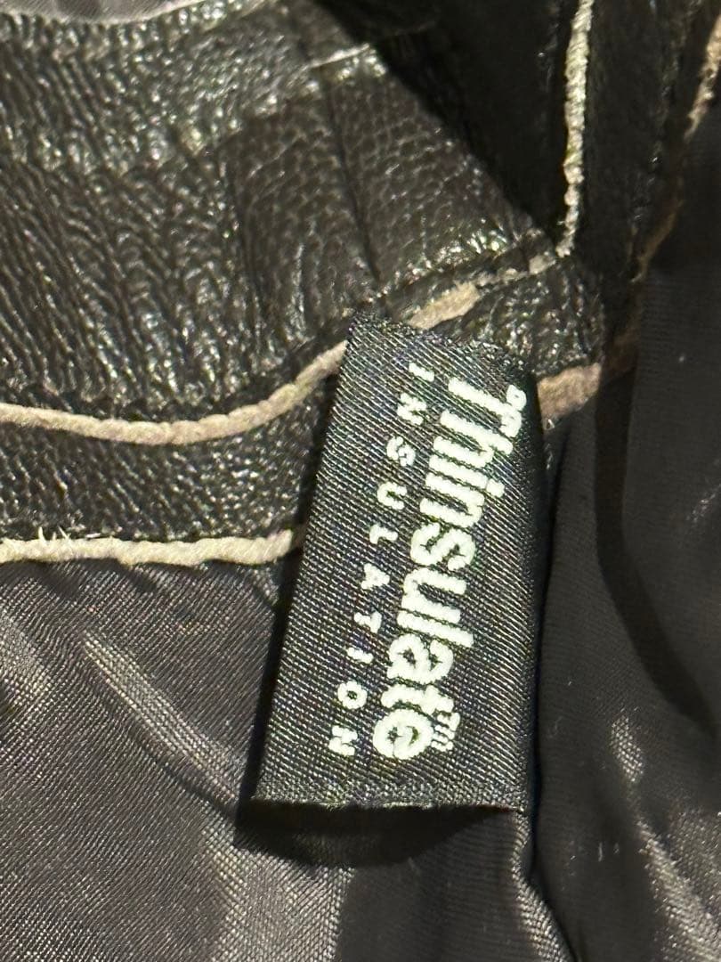 オ*則様 L.L.Bean A-2レザージャケット M 黒 ゴートスキン 本革