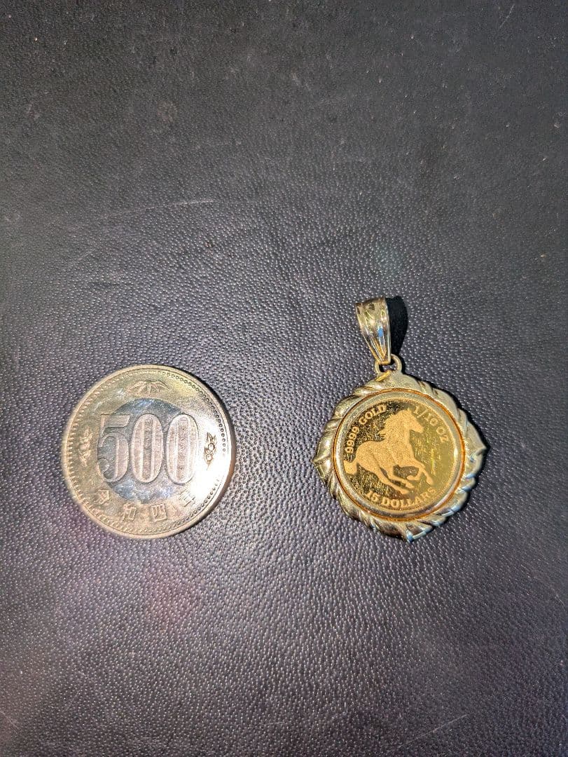 ツバル/ホース K24（純金　K24 1/10オンス、ペンダントのみ