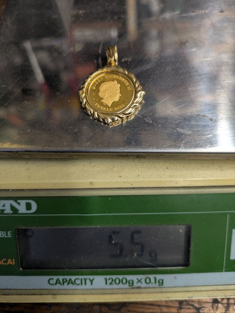 ツバル/ホース K24（純金　K24 1/10オンス、ペンダントのみ