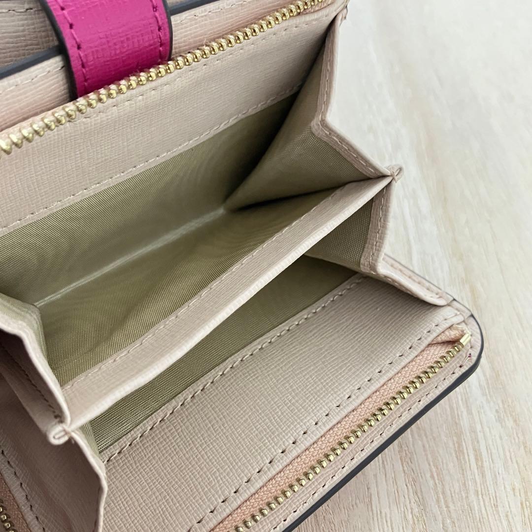 【新品未使用】フルラ 二つ折り財布 バビロン バイカラー ピンク×ベージュ