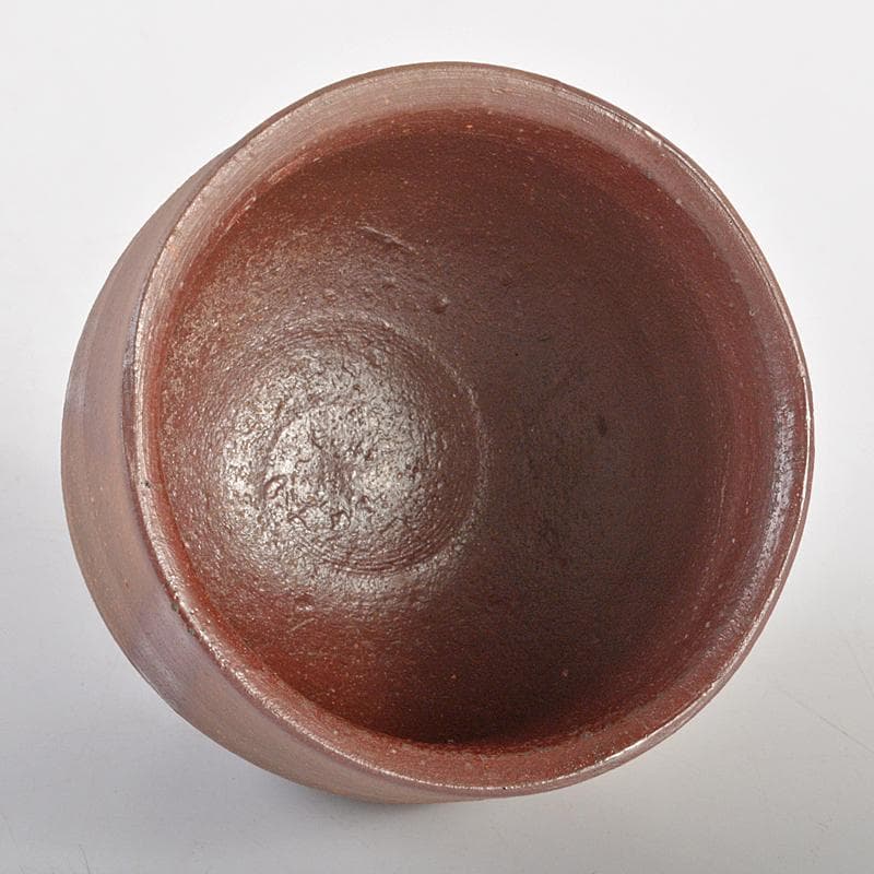 備前焼　人間国宝　藤原雄作　ぐい呑　共布共箱　V　R7001