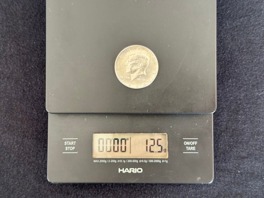 【銀価格高騰中】米国ケネディ銀貨 4枚セット (1964年 90%銀貨入り)