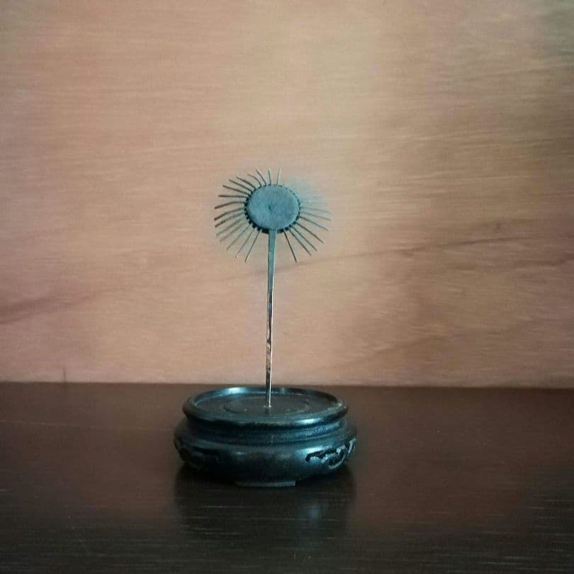 逸品　仏教美術　光背　放射光　古銅　江戸明治期　オブジェ　和骨董　アンティーク