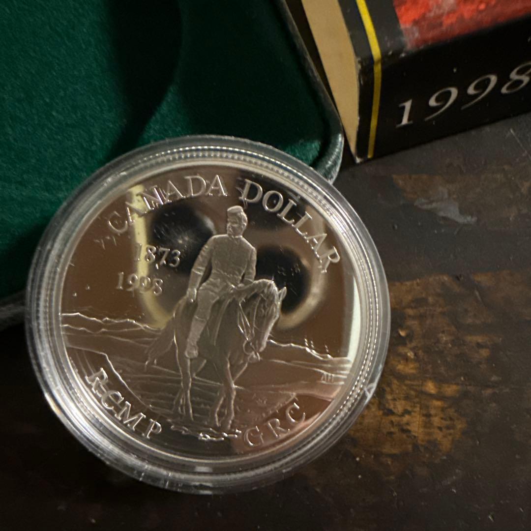 1998 カナダ銀ドル プルーフ RCMP 125 周年記念