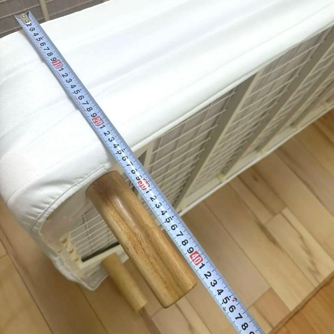 無印良品　脚付きマットレス ボンネル　シングル ホワイト②