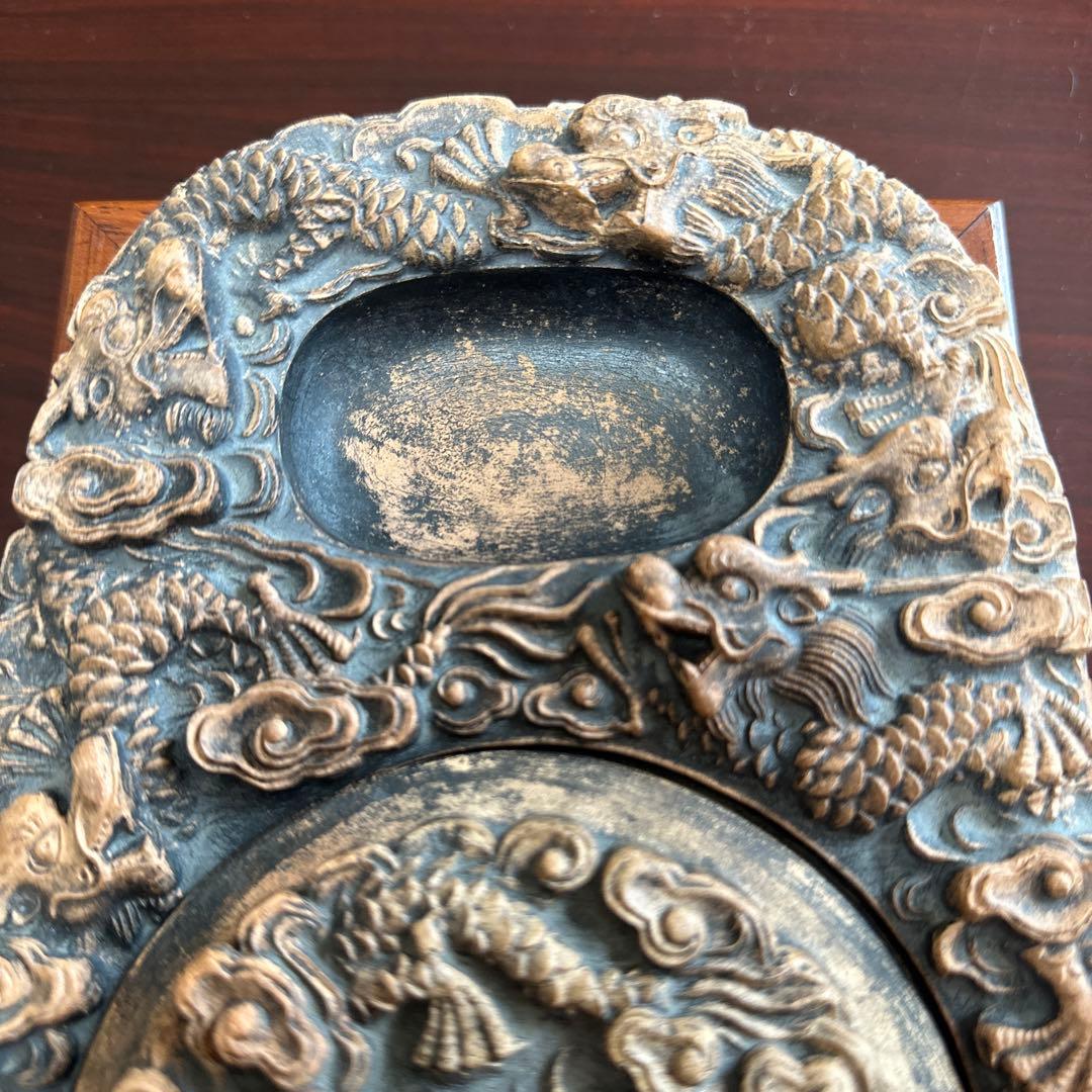硯　骨董品　書道具　古硯　中国美術　古美術　龍紋