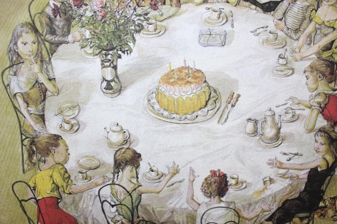 藤田嗣治 エスタンプリトグラフ「誕生日」 75部限定 45/75