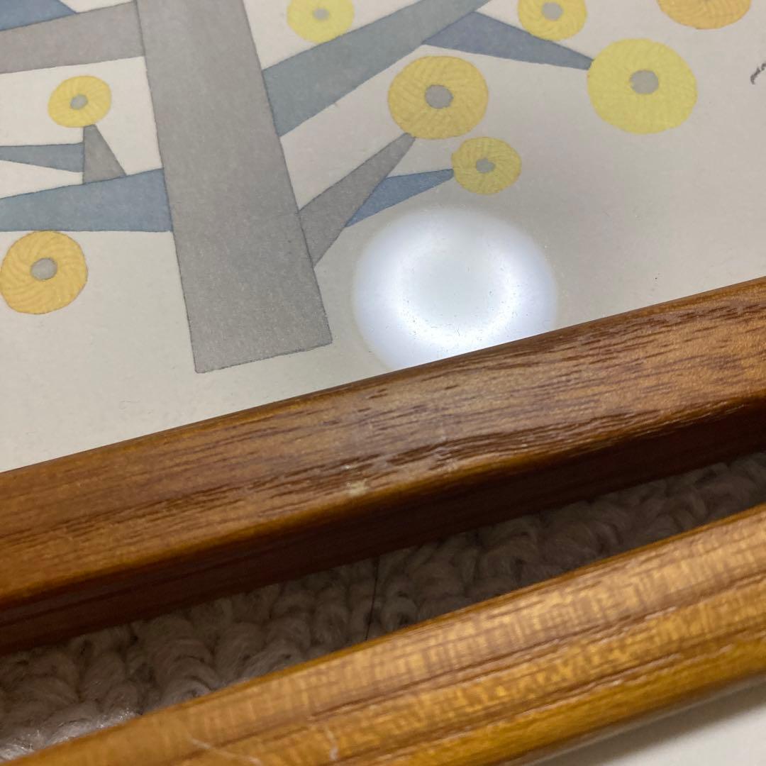 美品　シルクスクリーンポスター　バーズワーズ　木製額付き