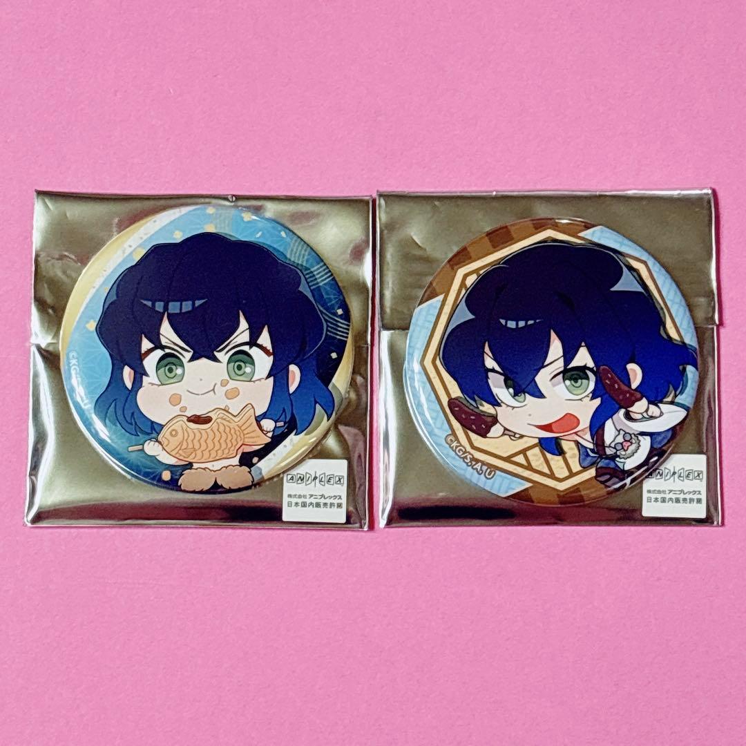 ♡鬼滅の刃 嘴平伊之助 セガ コラボカフェ たい焼き デフォルメ缶バッジ♡