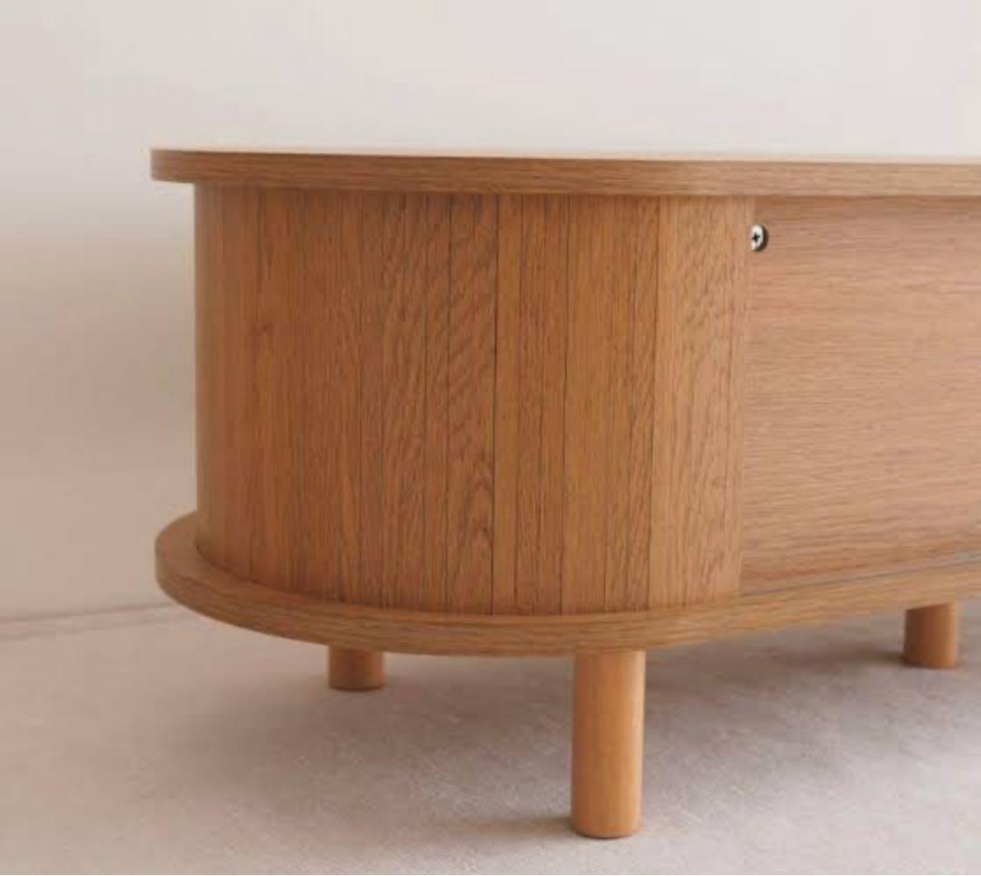 11/30まで最終値下げ！ 蛇腹 オーバル ウッドテレビボード