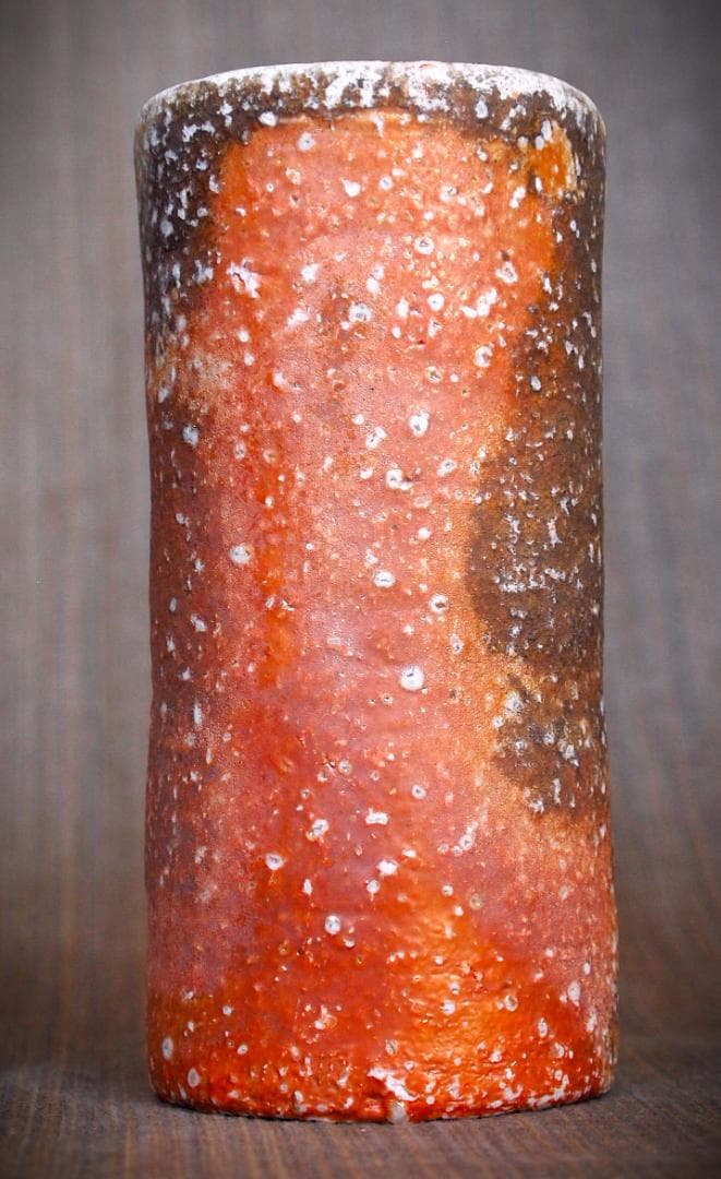 人気作家★デレックラーセン★窯変麦酒器★穴窯