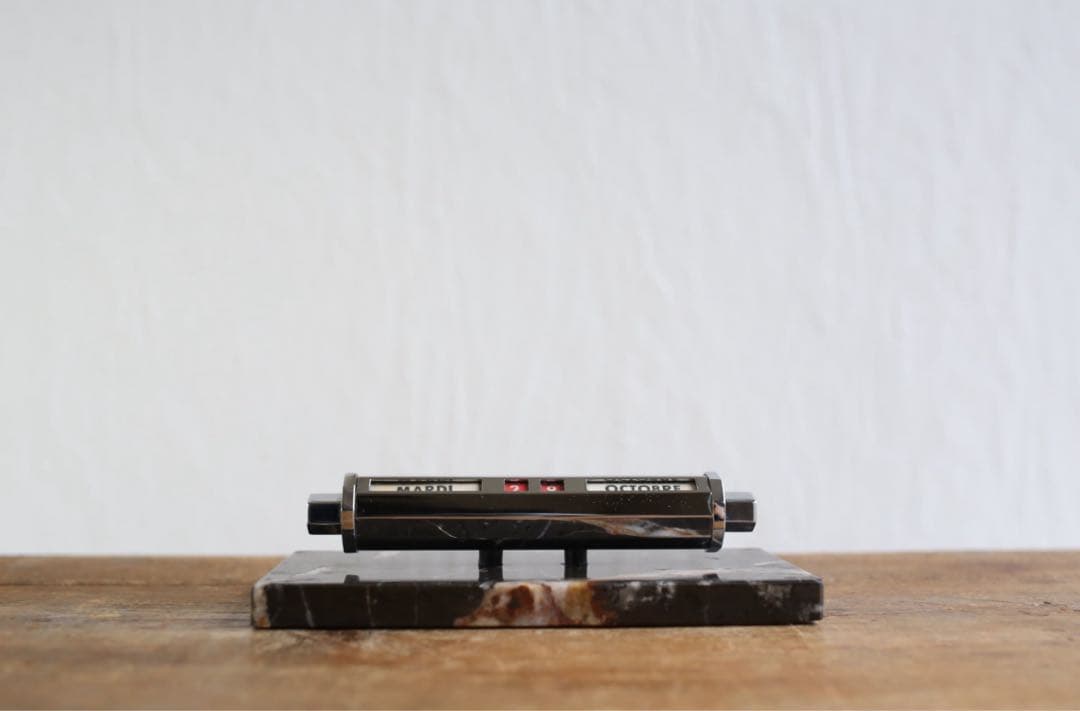 卓上万年カレンダー　フランス ヴィンテージ 『GOLD STARRY』大理石