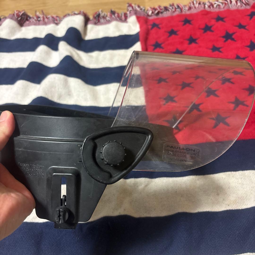 実物PAULSONフェイスシールド米警察装備CAGE CODE12858 B23