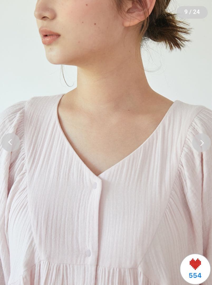 【新品】ジェラートピケ マタニティガーゼワンピース フリーサイズ ピンク