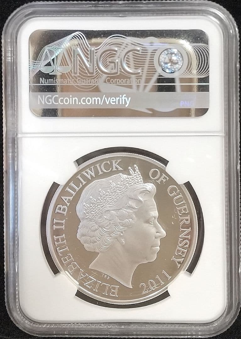 2011年 クラウンジュエル 5ポンド プルーフ銀貨 NGC PF70 UCAM