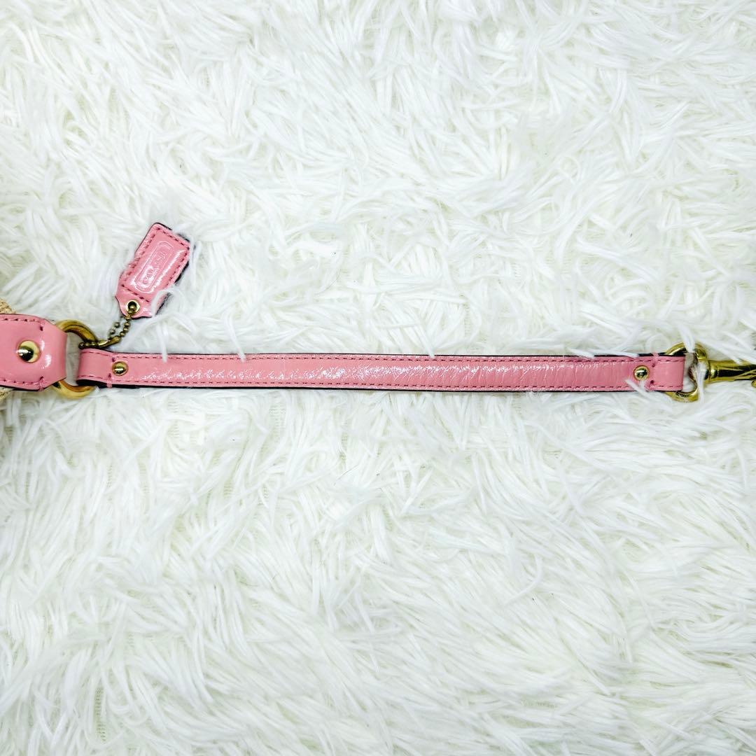 coach キャンバスタトゥー アクセサリーポーチ 花柄 ワンショルダーバッグ