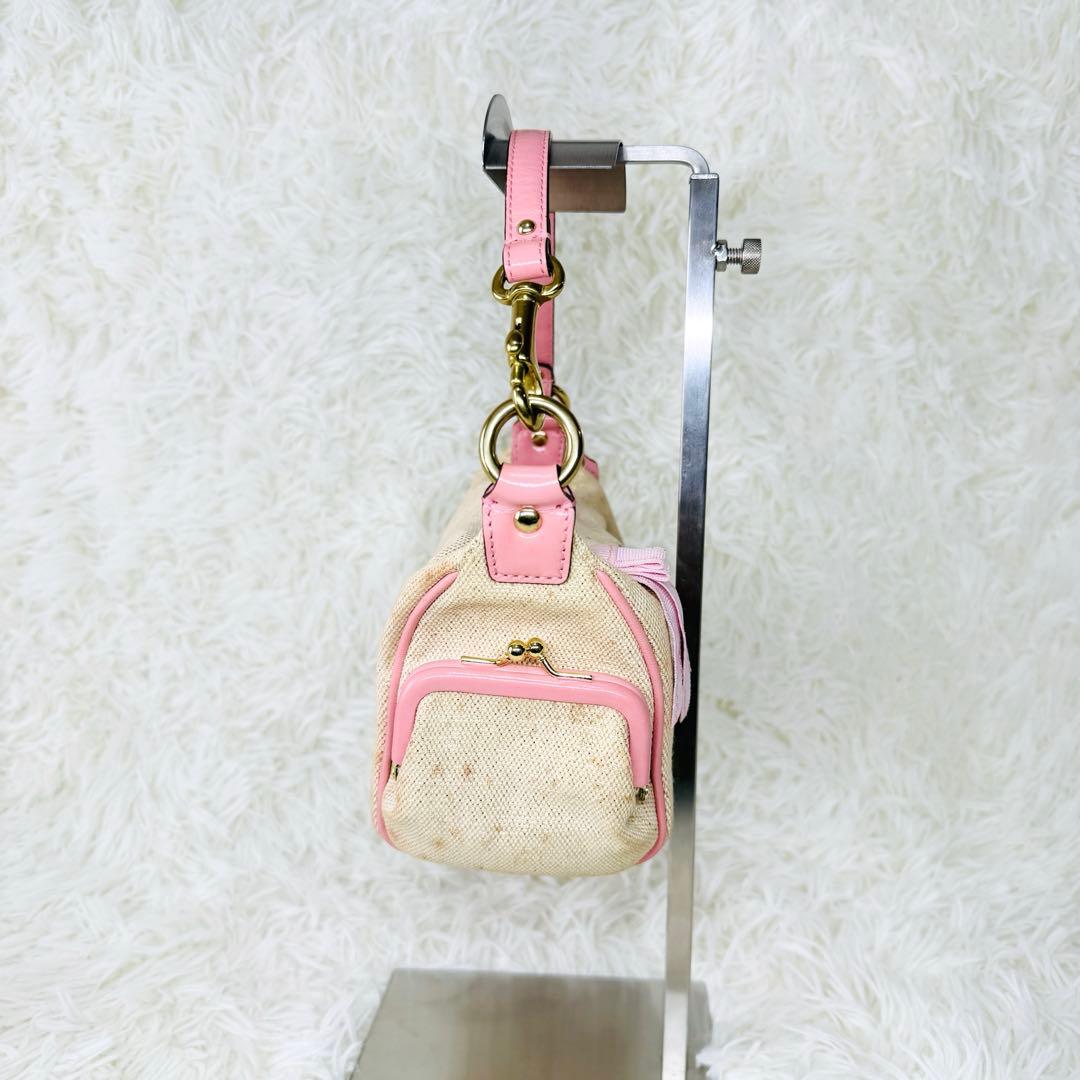 coach キャンバスタトゥー アクセサリーポーチ 花柄 ワンショルダーバッグ