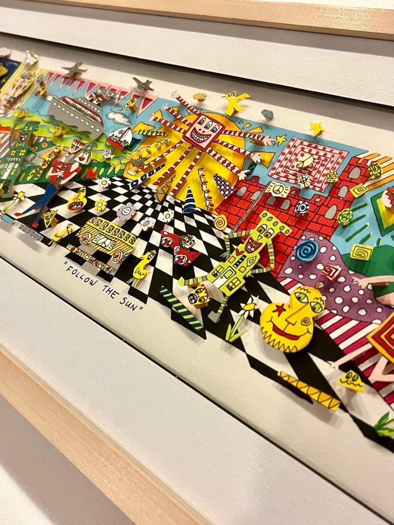 ★大型作品&極美品★ジェームスリジィ作 「Follow the Sun」