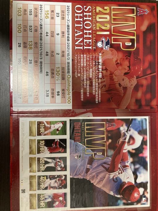 大谷翔平MVP記念切手セット　※規約により切手なし