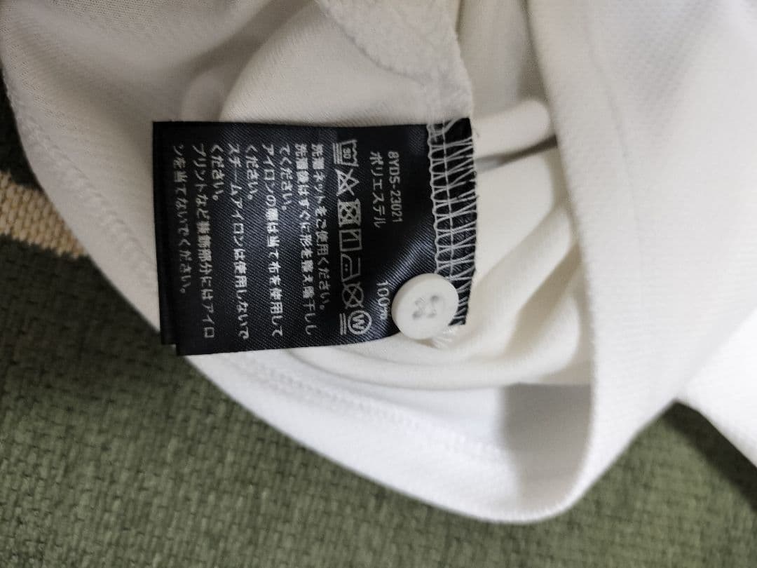 8YARDS ホワイト ノースリーブポロシャツ