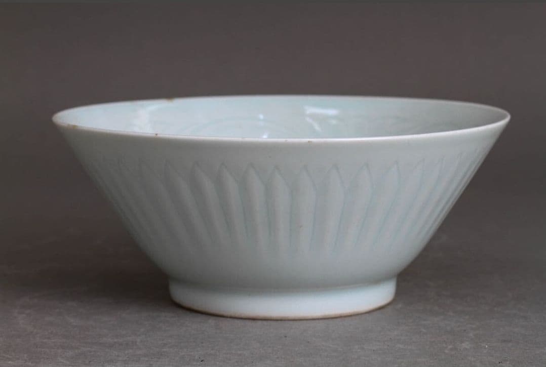 茶碗 木箱付き 青白磁 時代品 唐物 中国美術 茶道具 茶器