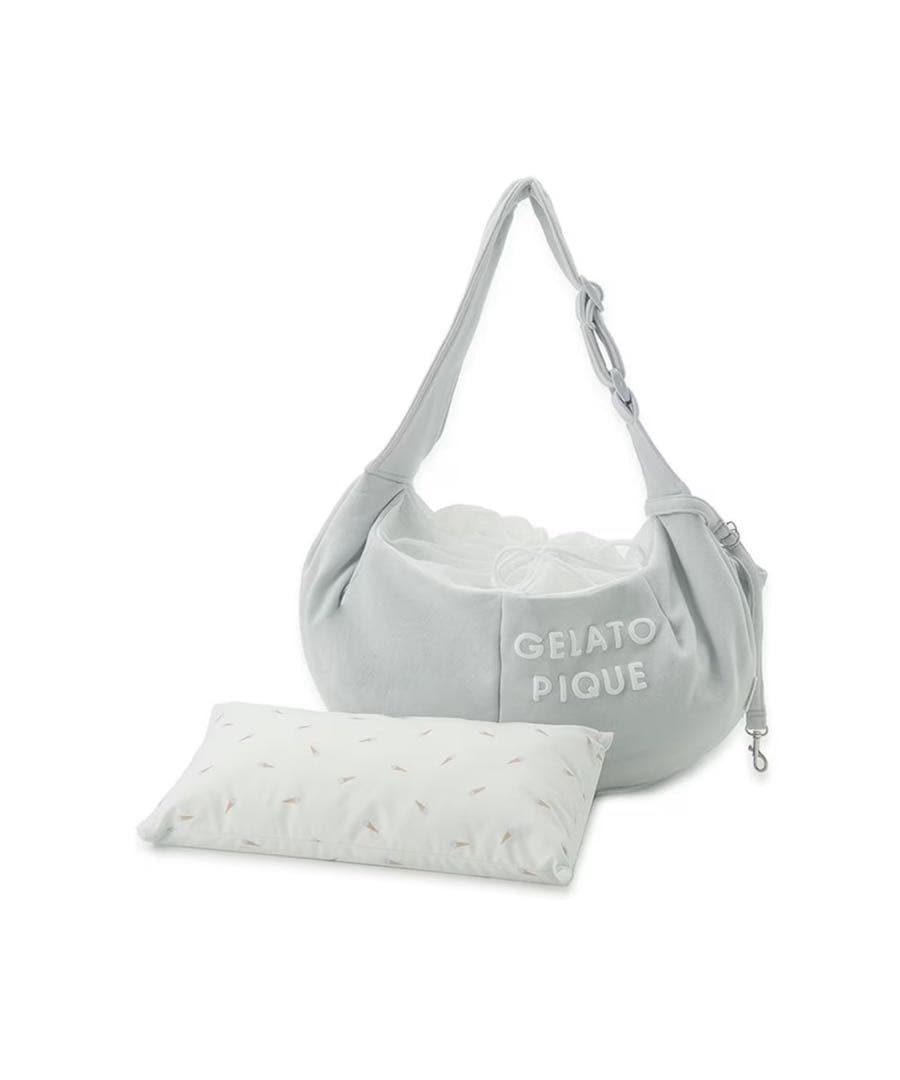 【アップデートタイプ底板クッションあり】ジェラートピケ スリングバッグ ピンク