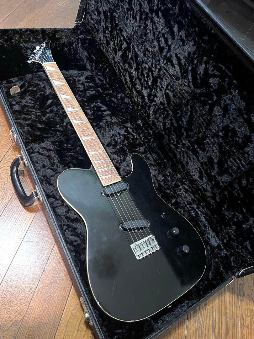 ハードケース付き ヴィンテージ TOMSON テレキャスター エレキギター 黒