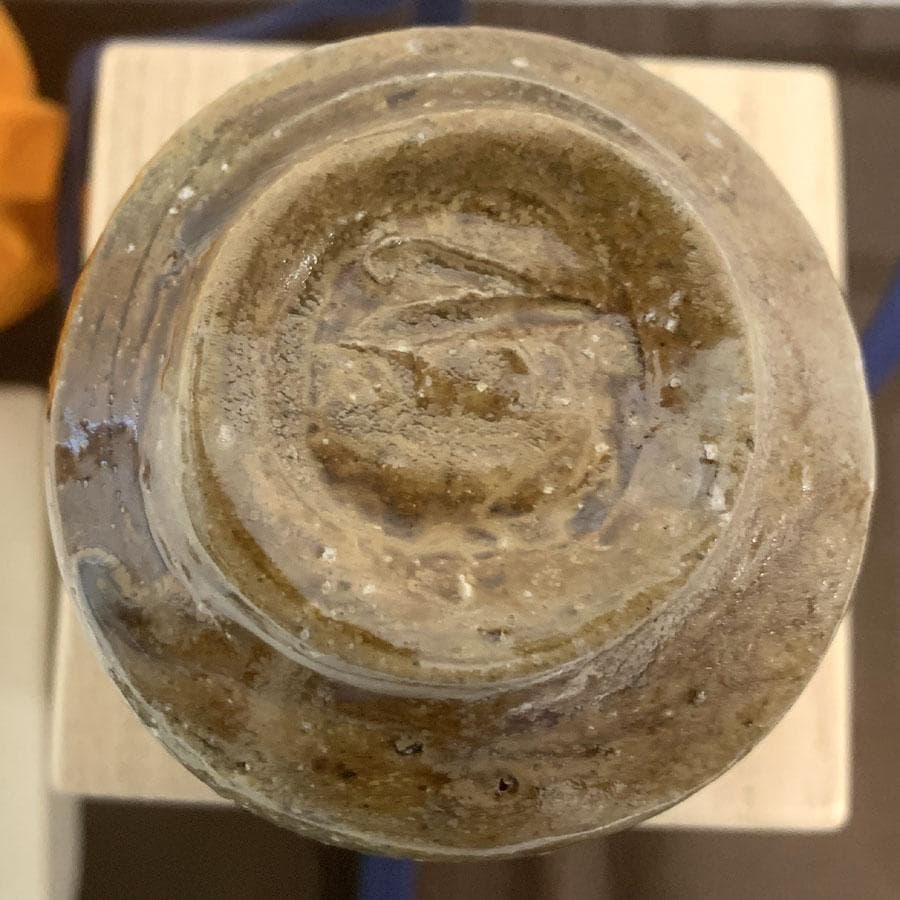 人間国宝　伊勢崎淳作　備前焼　緋襷　ぐい呑　共箱　共布　略歴付　酒器　未使用