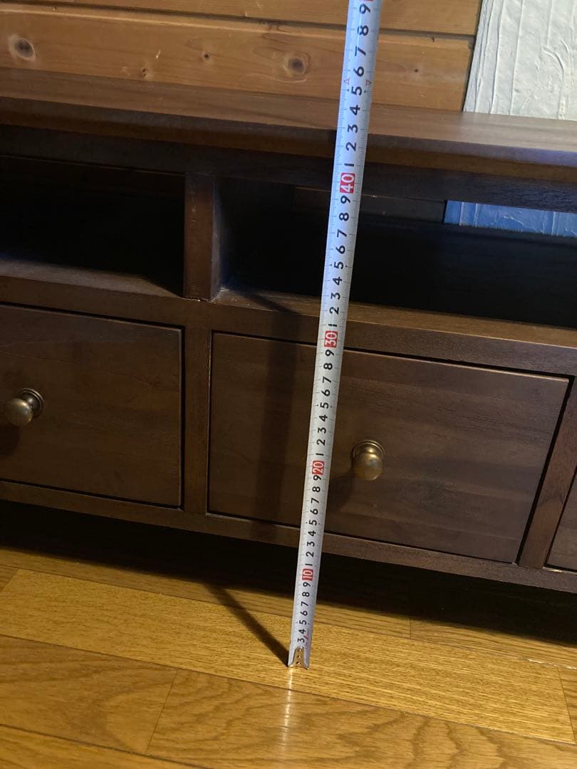 ダークブラウン 木製 テレビ台 引き出し