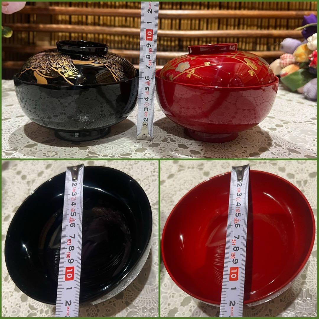 新品 未使用 京漆匠 平安 象彦 松梅 久美椀 セット 蓋付 吸物椀 高級