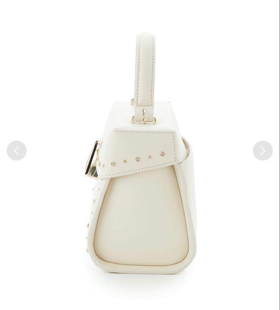 セルフォード　リュタン　ビジュースタッズポシェット　Mサイズ　アイボリー