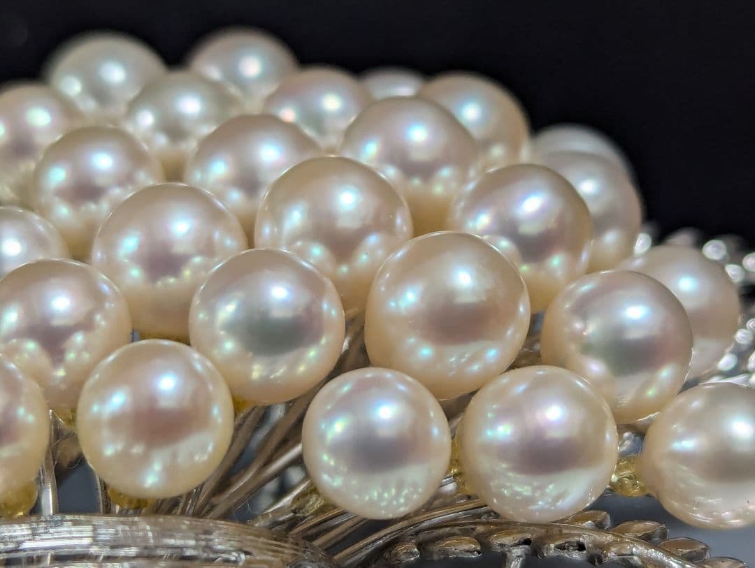 本真珠　ブローチ　SILVER