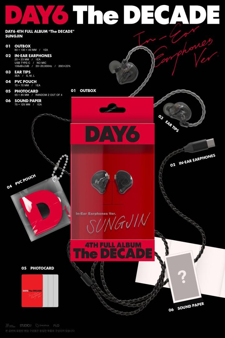 未開封トレカ付き　DAY6 The DECADE イヤホン ソンジン