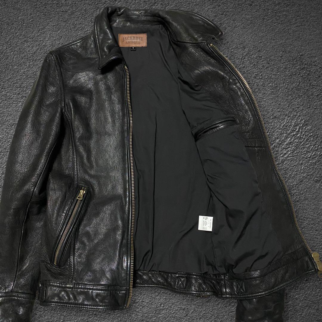 ジャケット・アウター JACKROSE goat leather biker jacket