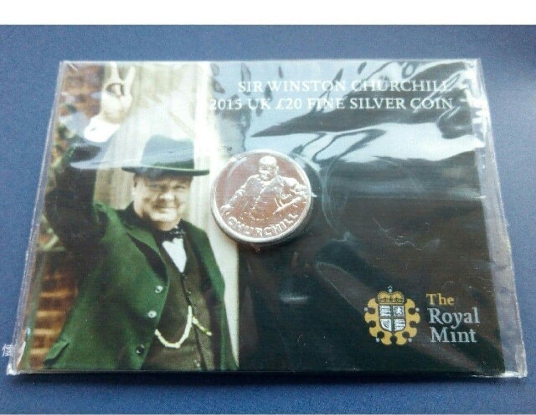 英国 イギリス￡20 ポンド 銀貨999ag ウィンストン チャーチル2015年