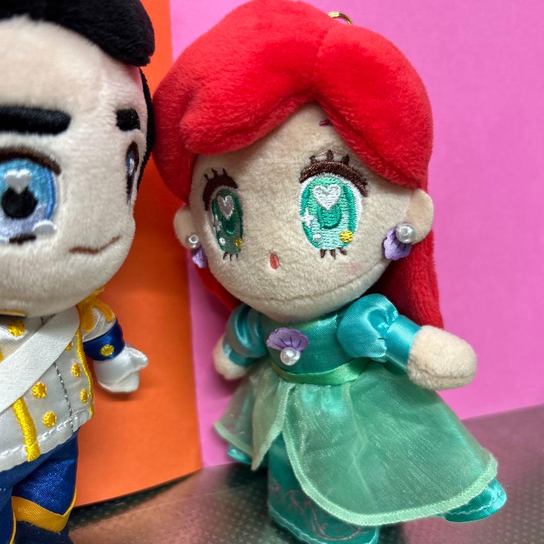 ディズニーストア　アリエル　エリック　ぬいぐるみ　キーチェーン　キーホルダー