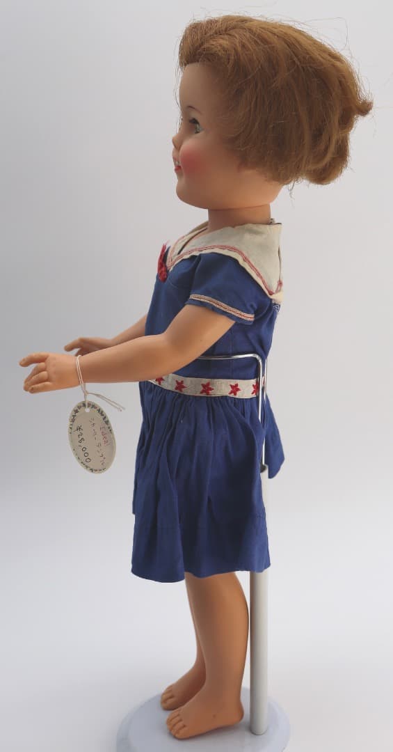 ビンテージ 青いセーラー服シャーリー・テンプル人形44cm 裸足 IDEAL社