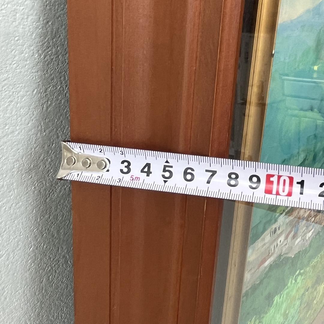 額縁付き　広瀬和之　F12　油彩画　雲仙