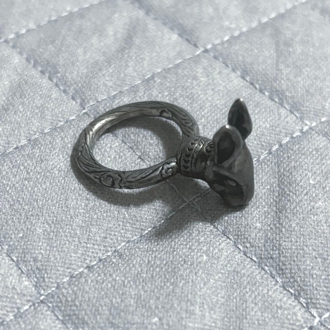 ウサギの頭部デザイン シルバーリング　ミケーレ　GUCCI