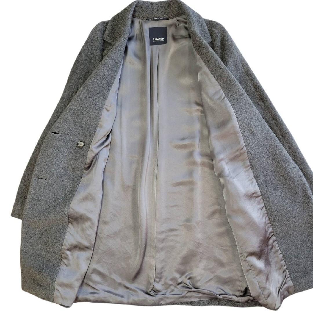 極美品　大きいサイズ46 マックスマーラ アルパカウール ダブルチェスターコート