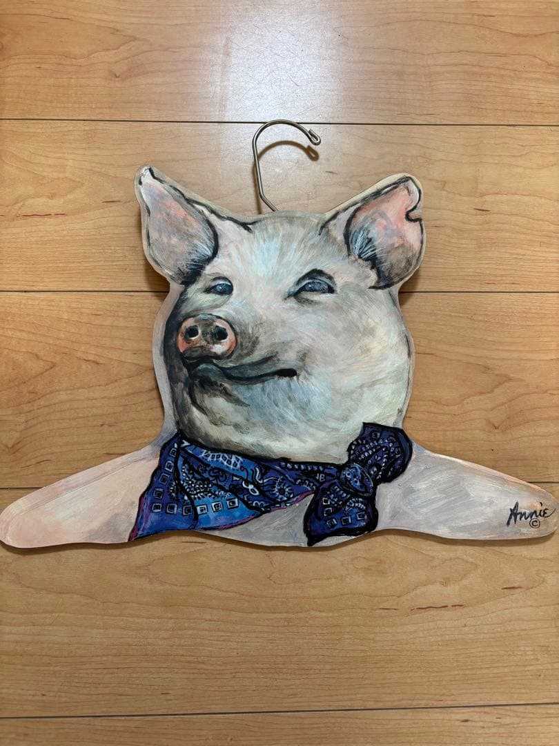 アン・ラインハート 動物 ハンガー アンティーク インテリア 木製 8本 セット