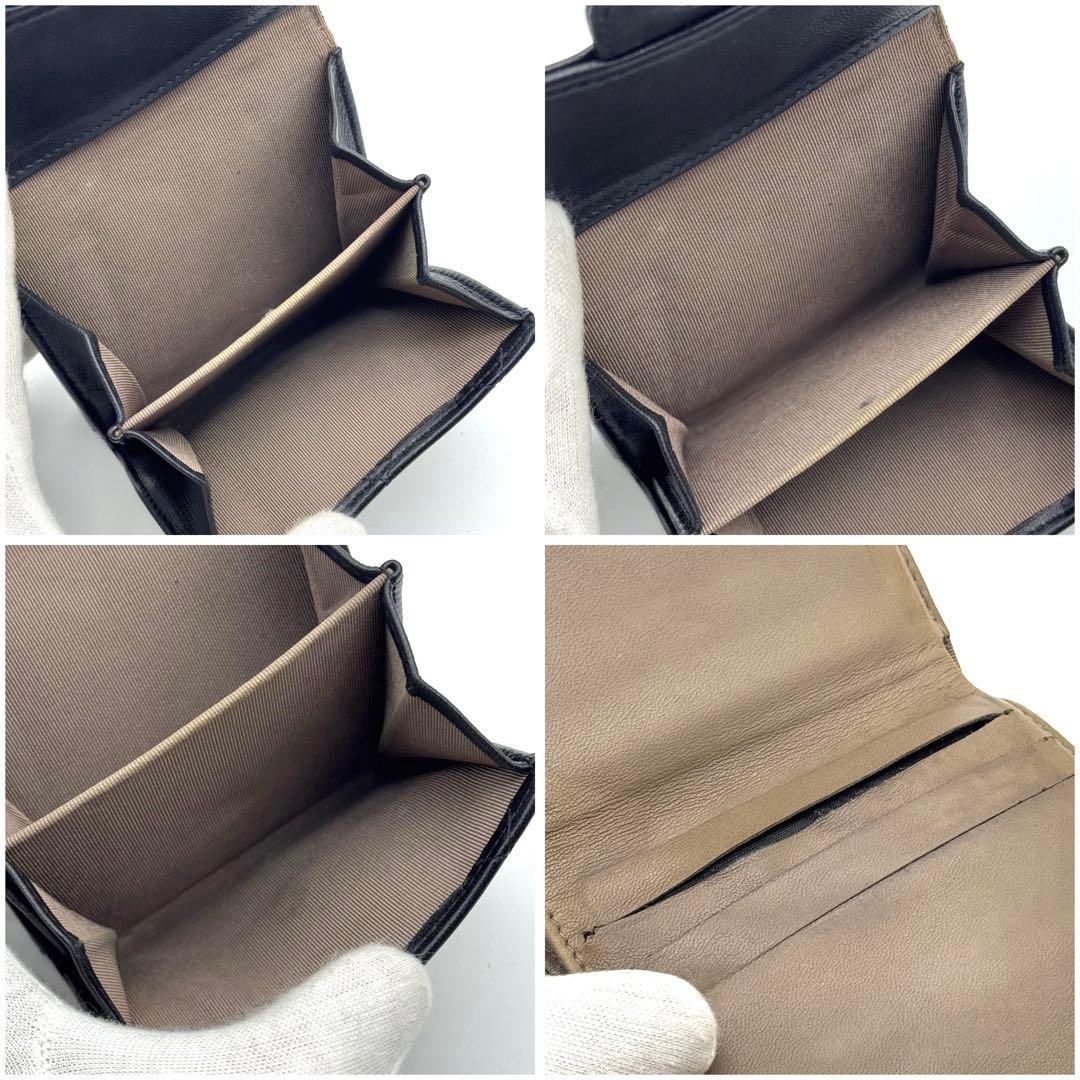 CHANEL シャネル マトラッセ ラムスキン 三つ折り財布 Wホック