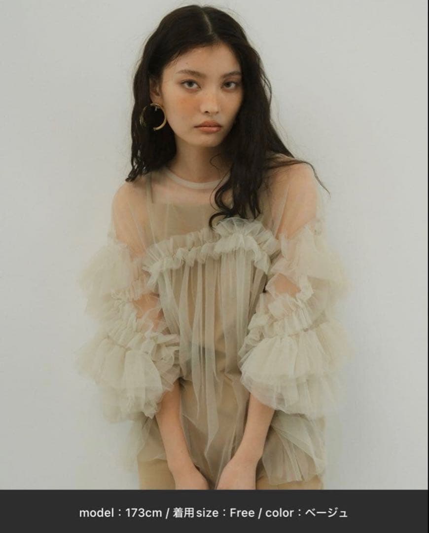 【新品】 ANDRESD デコラティブチュールトップス オケージョンドレス