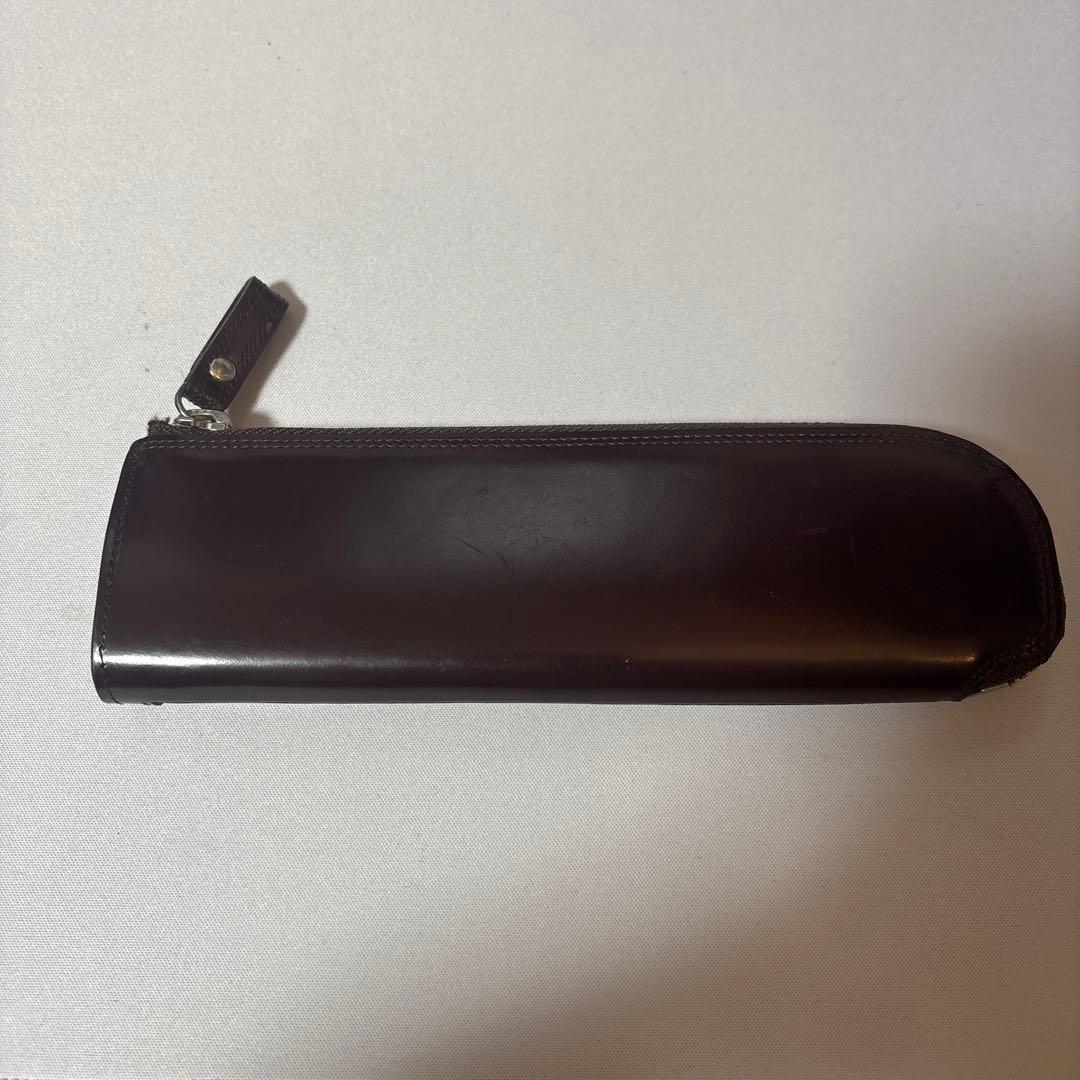 ポーター　ペンケース　ブラウン　本革　レザー　日本製