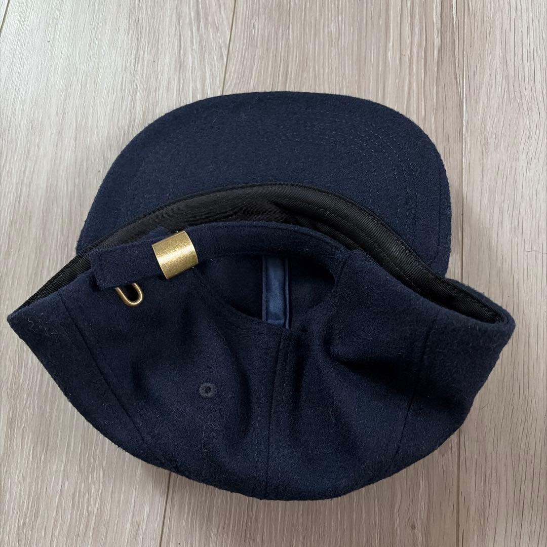 未使用品　DIE DREI BERGE ウールキャップ　ネイビー