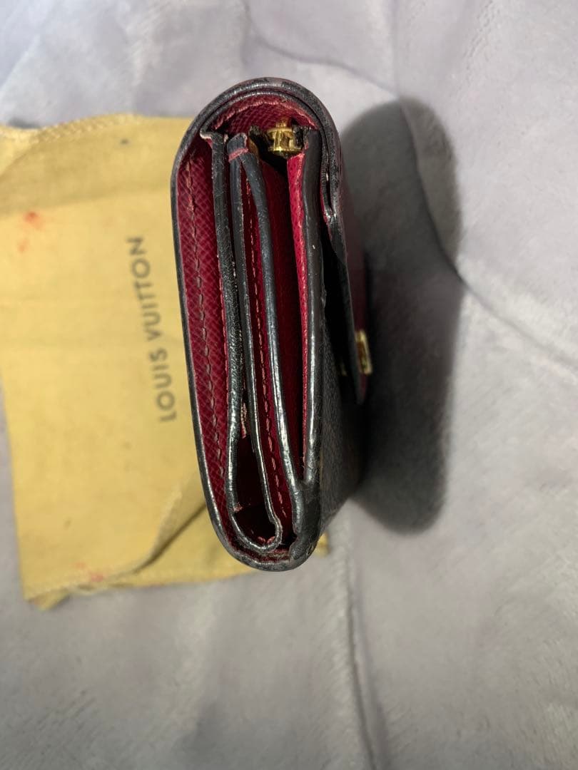 LOUIS VUITTON 三つ折り財布 ブラウン/レッド