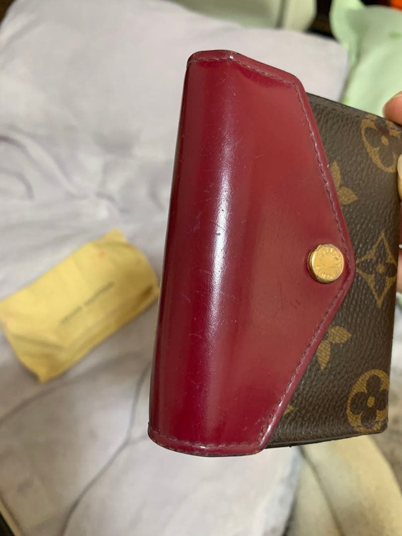 LOUIS VUITTON 三つ折り財布 ブラウン/レッド