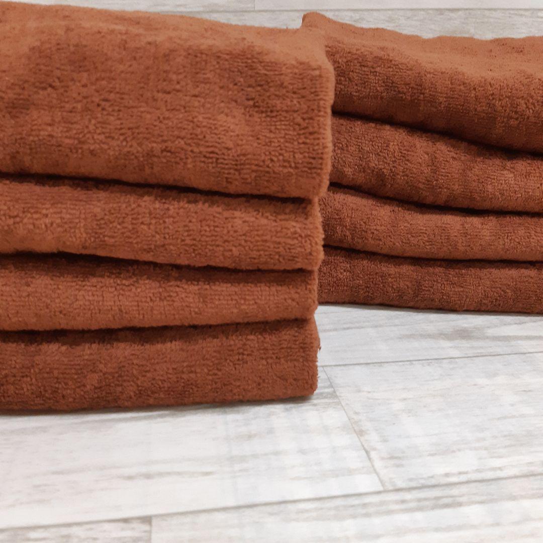 280匁フェイスタオル 新ミルクチョコブラウン60枚！！ ◯折畳まず◯