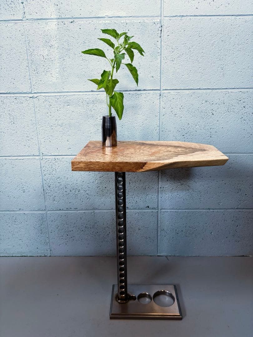 一枚板サイドテーブル、コーヒーテーブル、ナイトテーブル、観葉植物スタンド、盆栽