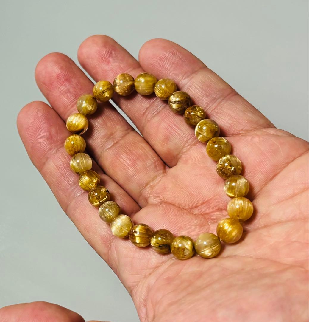 monsuta123（最高級ゴールドキャッツアイルチル　ブレスレット②